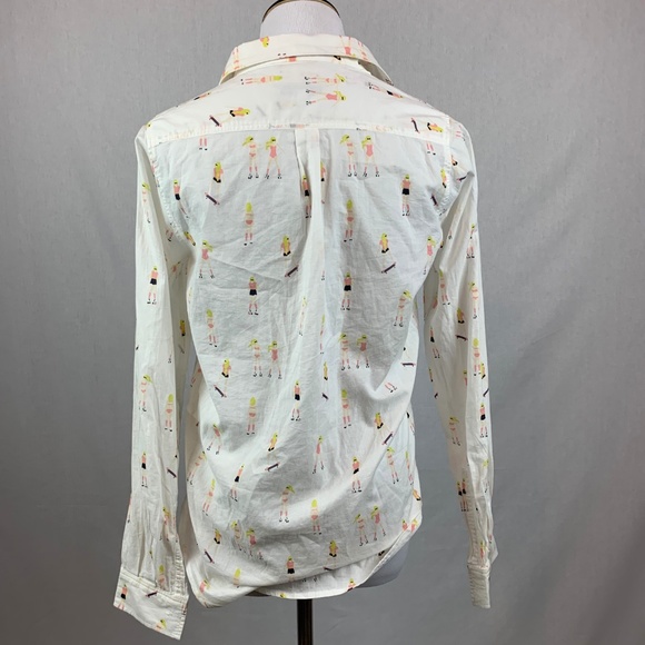 NEW Anthro white skate park button down shirt - Picture 6 of 7